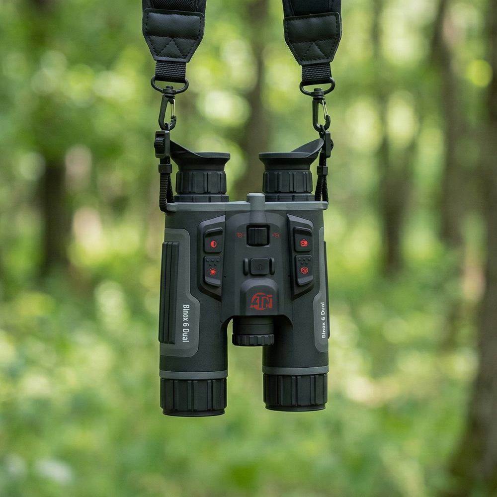 ATN Binox 6 Dual Multispectral Binoculars, 6-48x, 256×192 Sensor, Day/Night/Twilight 4K UHD, Built-in LRF