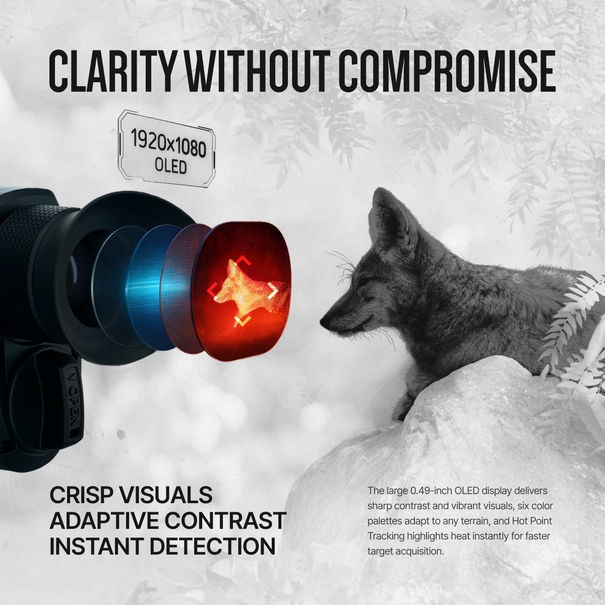 ATN BlazeHunter XD Thermal Monocular, 2–16x, 1280×1024 Sensor, 12μm, ≤15 mK NETD, Built-in LRF