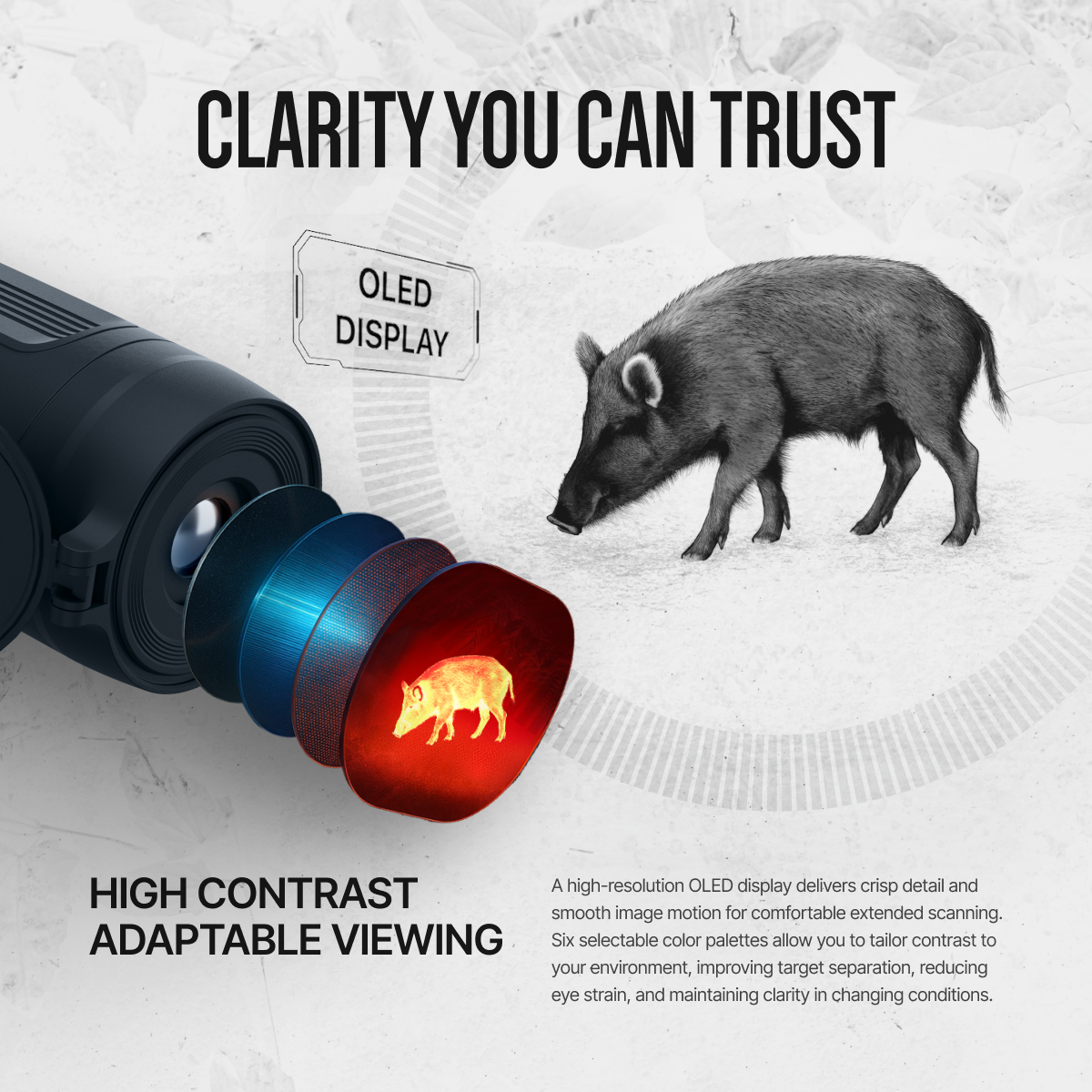 ATN BlazeSeeker Thermal Monocular, 1.2–9.6x, 256×192 Sensor, 12μm, ≤20 mK NETD