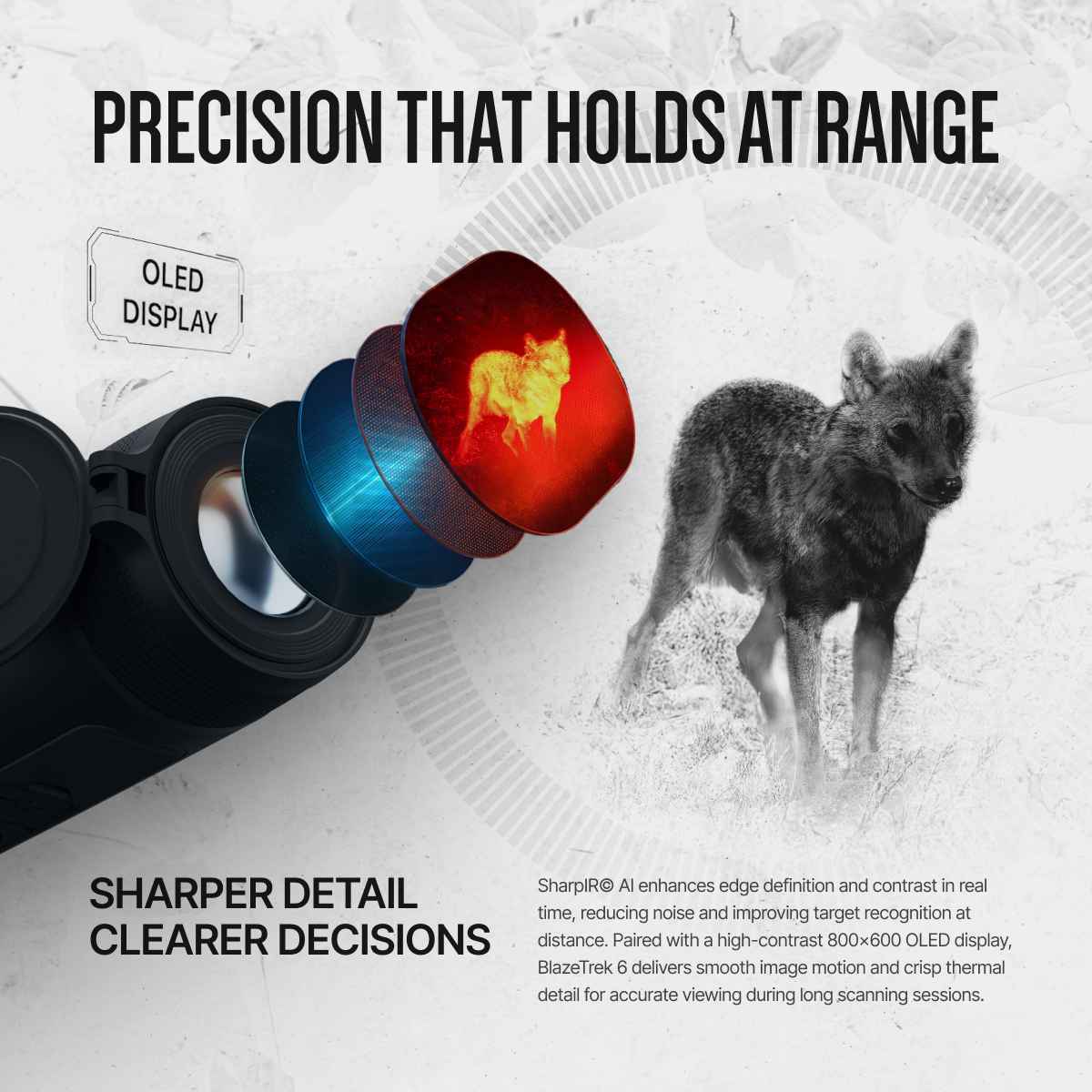 ATN BlazeTrek Thermal Monocular, 2.25–18x, 384×288 Sensor, 12μm, ≤18 mK NETD