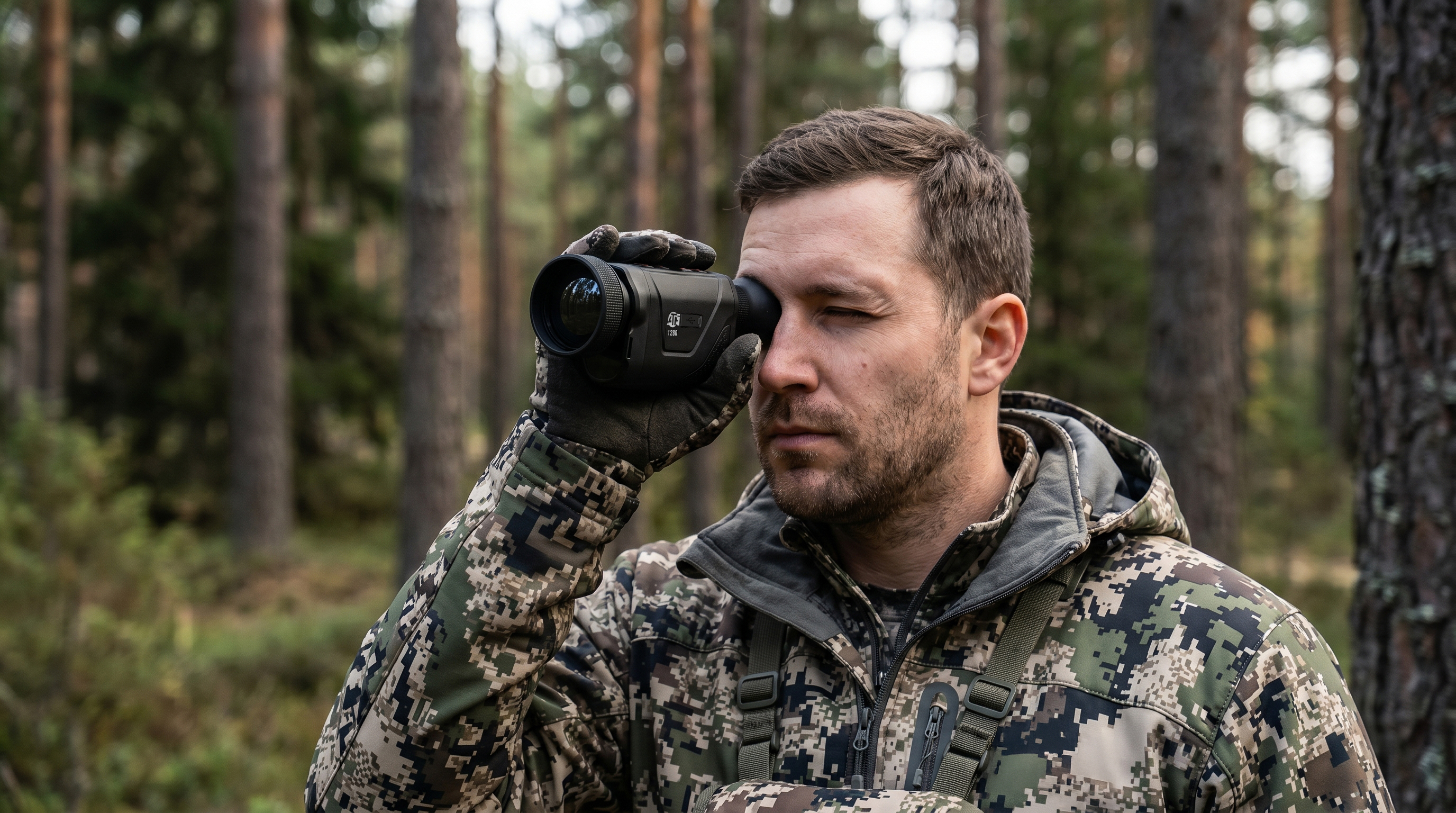 ATN BlazeHunter XD Thermal Monocular, 2–16x, 1280×1024 Sensor, 12μm, ≤15 mK NETD, Built-in LRF