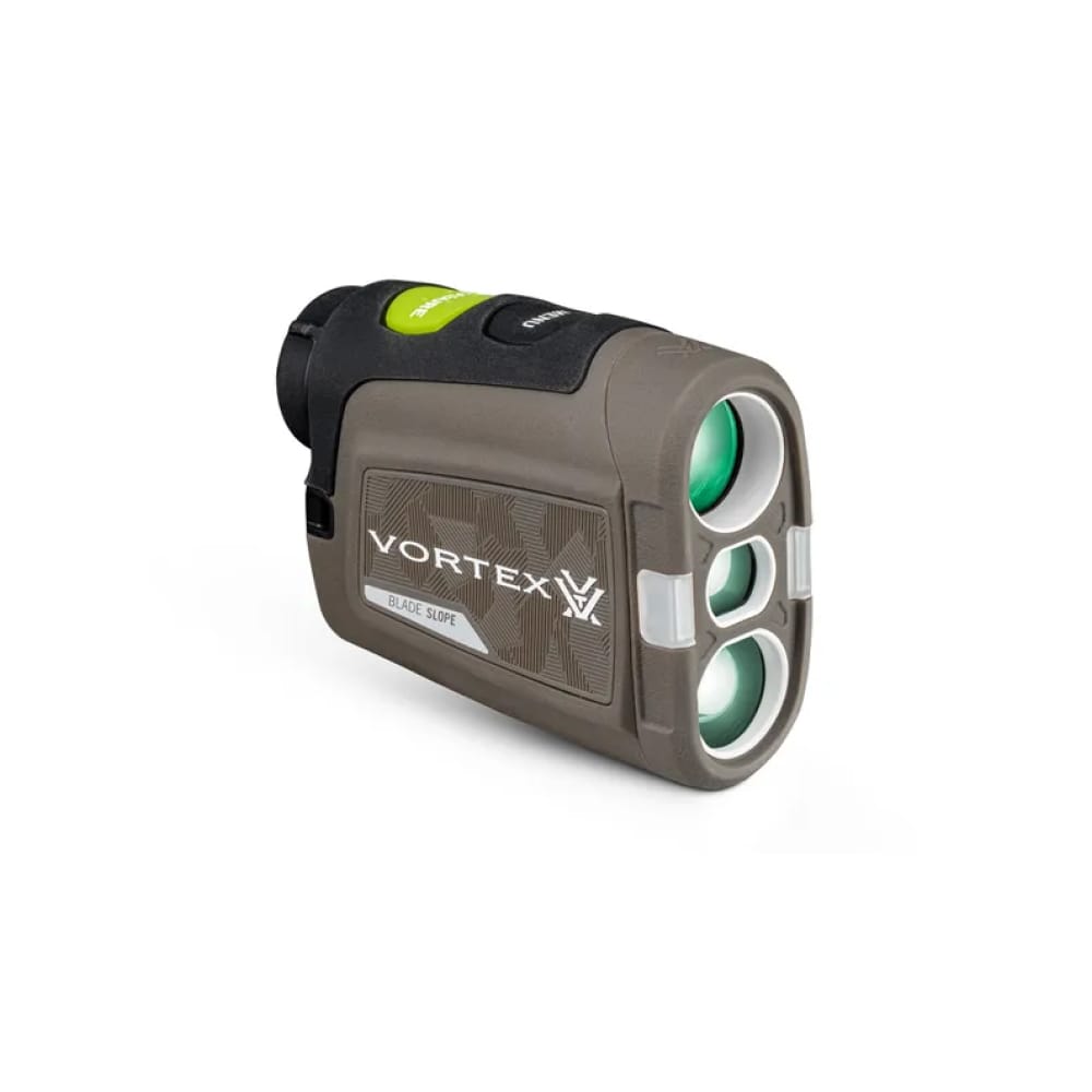 Vortex rangefinder in olive-gray with three front lenses and the Blade Slope label on the side.