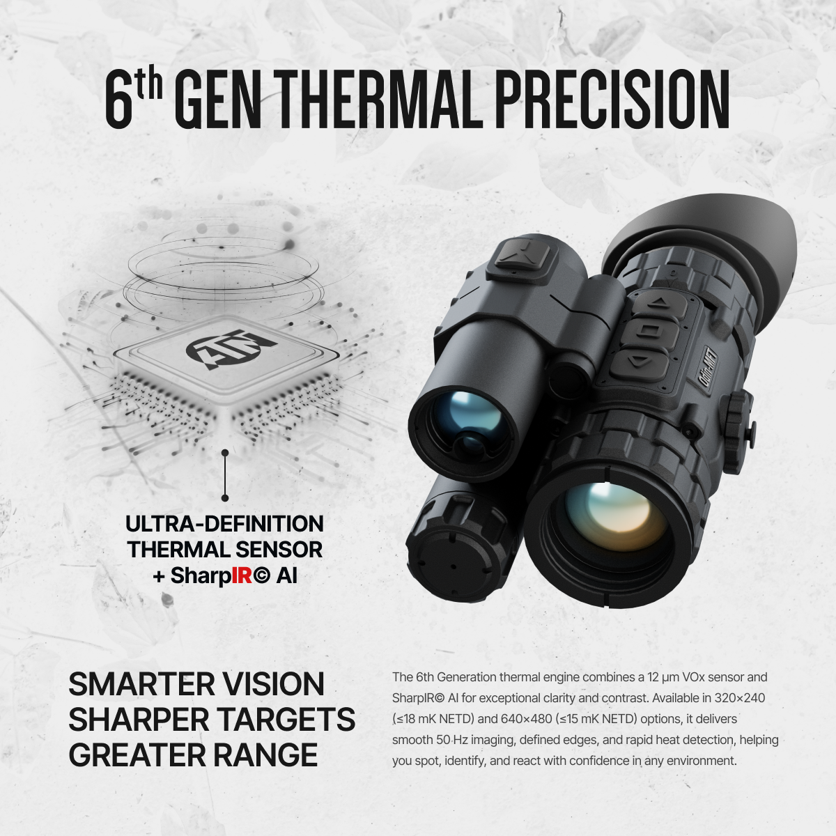 ATN Odin 6 Multi-Functional Thermal Optic, 640×480 Sensor, 12μm, ≤15 mK NETD