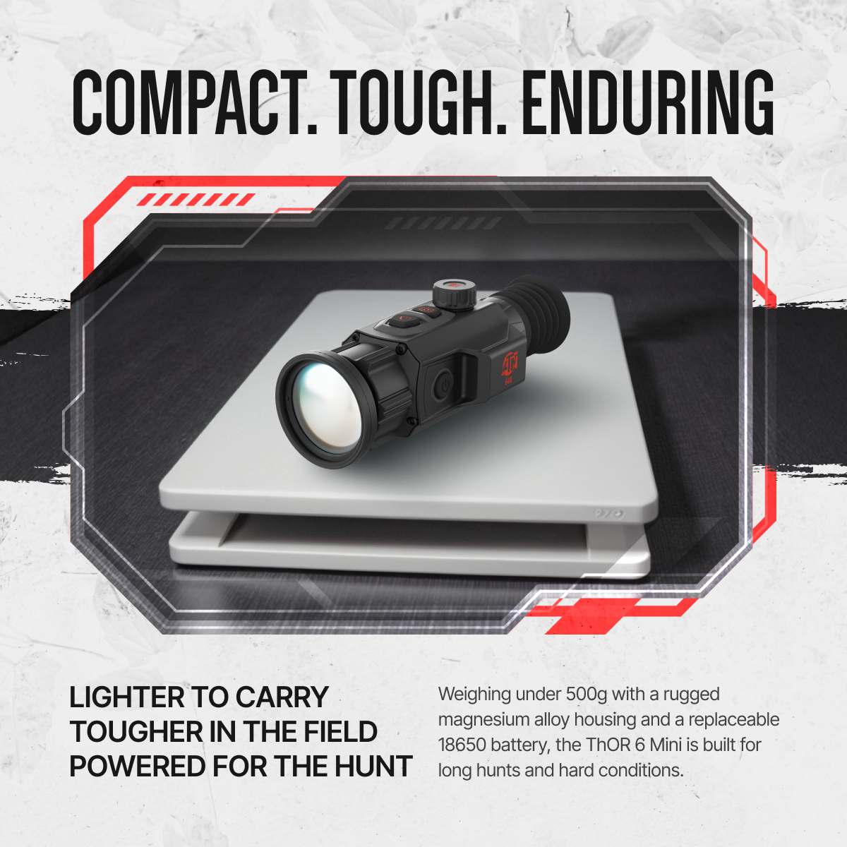 ATN ThOR 6 Mini Compact Thermal Riflescope, 2.5–20x, 384×288 Sensor, 12μm, ≤18 mK NETD