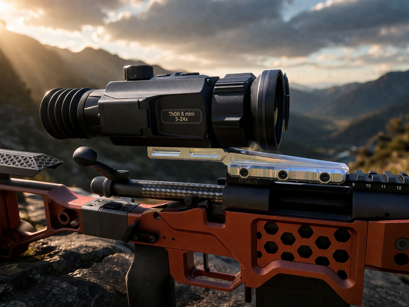 ATN ThOR 6 Mini Compact Thermal Riflescope, 3.5–28x, 384×288 Sensor, 12μm, ≤18 mK NETD