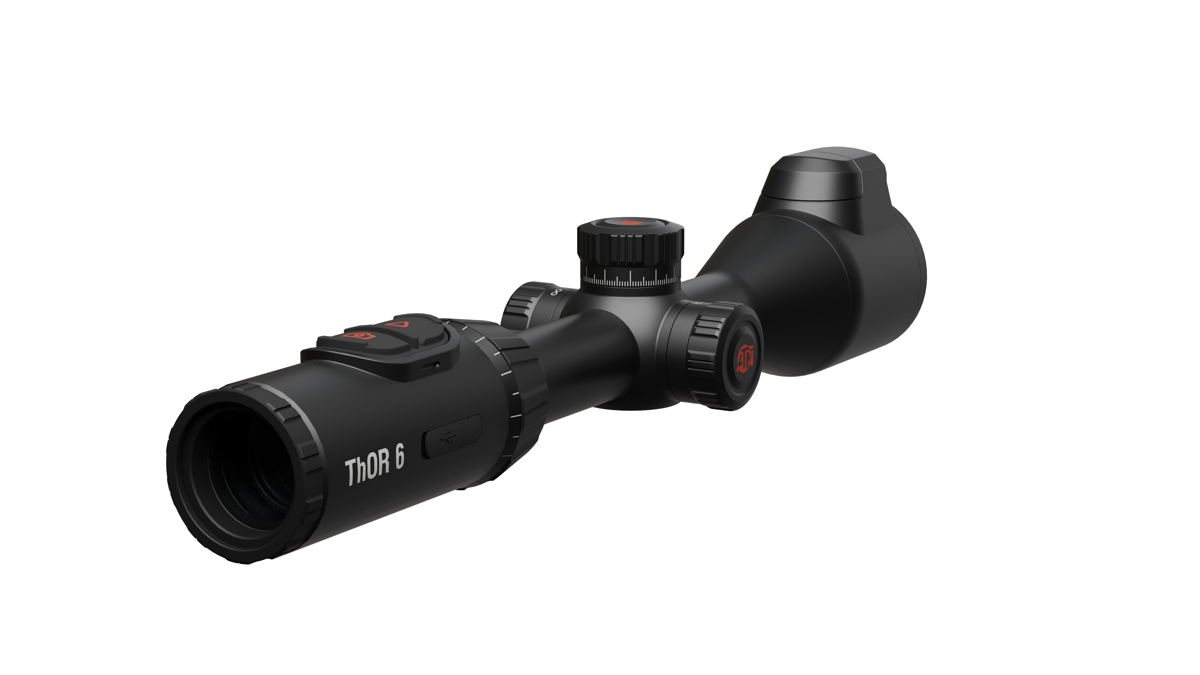 ATN ThOR 6 Elite Thermal Riflescope, 3.5–28x, 384×288 Sensor, 12μm, ≤15 mK NETD, Built-in LRF